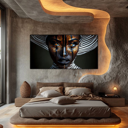 Dark Glow - Tablou elegant pe sticlă securizată pentru living contemporan