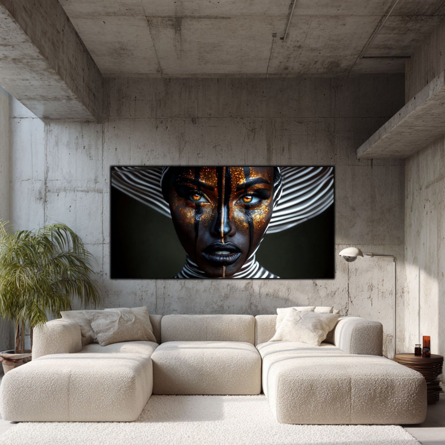 Dark Glow - Tablou elegant pe sticlă securizată pentru living contemporan