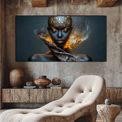 Tablou Sticla Securizata – Tablou Elegant pt Dormitor si Living - Dark StarDust No01