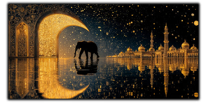 Echoes of Gold - Tablou Sticla  - Unicat - no04