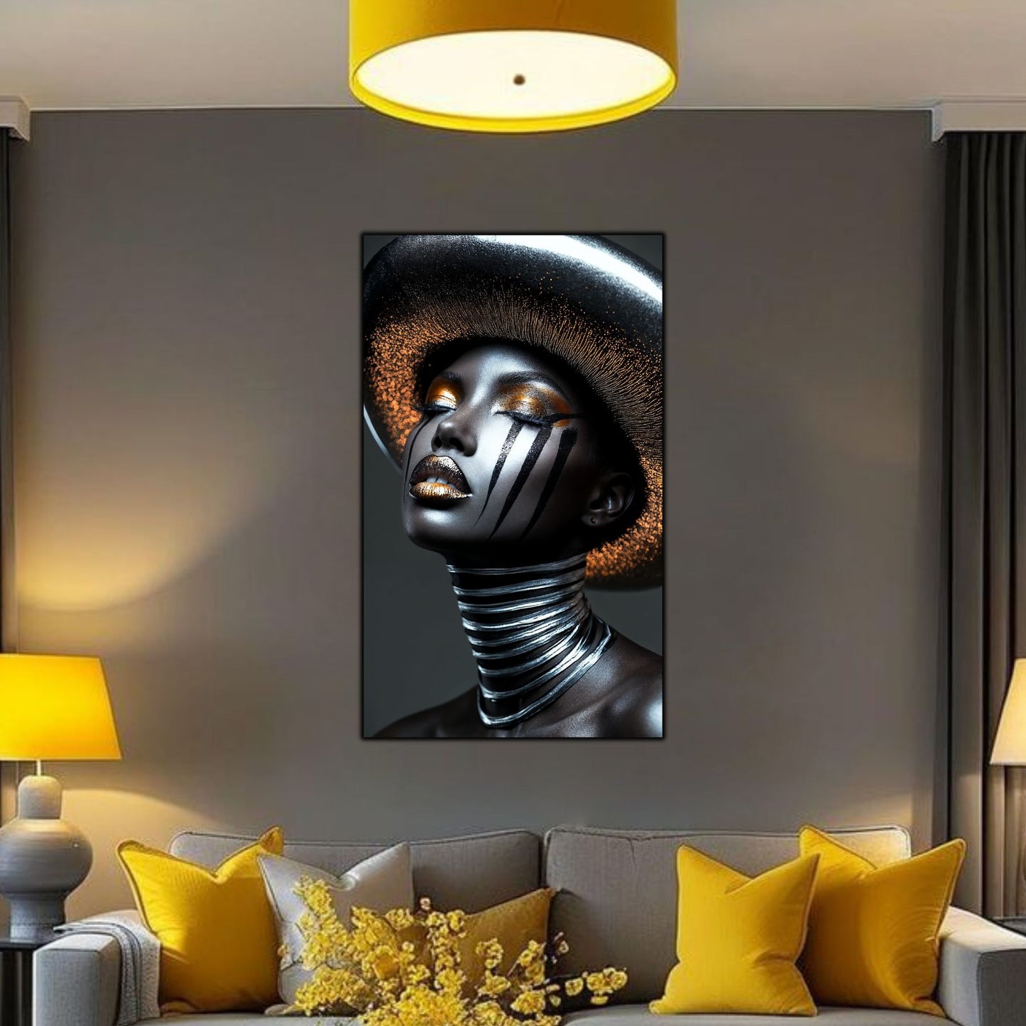 Dark Glow - Tablou Elegant pentru Living Modern - Tablou din Sticla