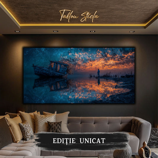 Night and Soul - Tablou Living  - Sticla Securizata - no01