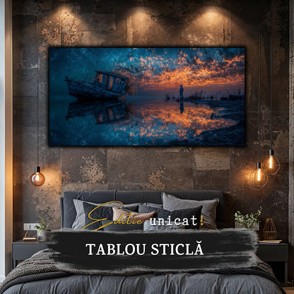 Night and Soul - Tablou Living  - Sticla Securizata - no01