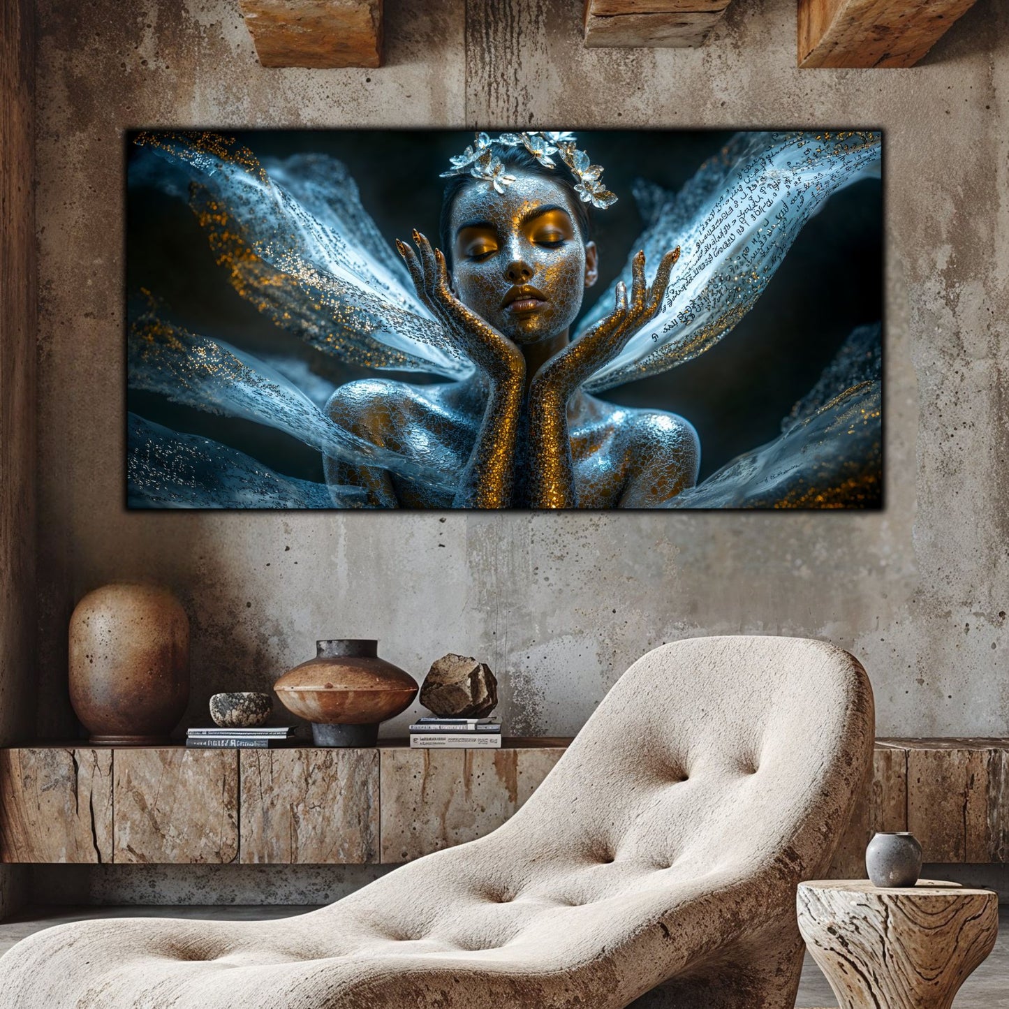 Beyond Meditation - Tablouri moderne pe sticla securizata pentru living contemporan NO08