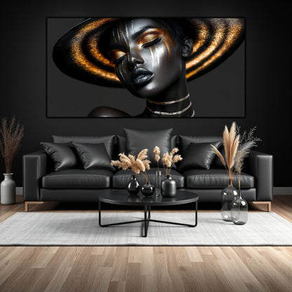 Artă decorativă dramatică pe sticlă securizată, model Lumina Viselor Cosmice, piesa centrală pentru design interior modern în living sau hol.