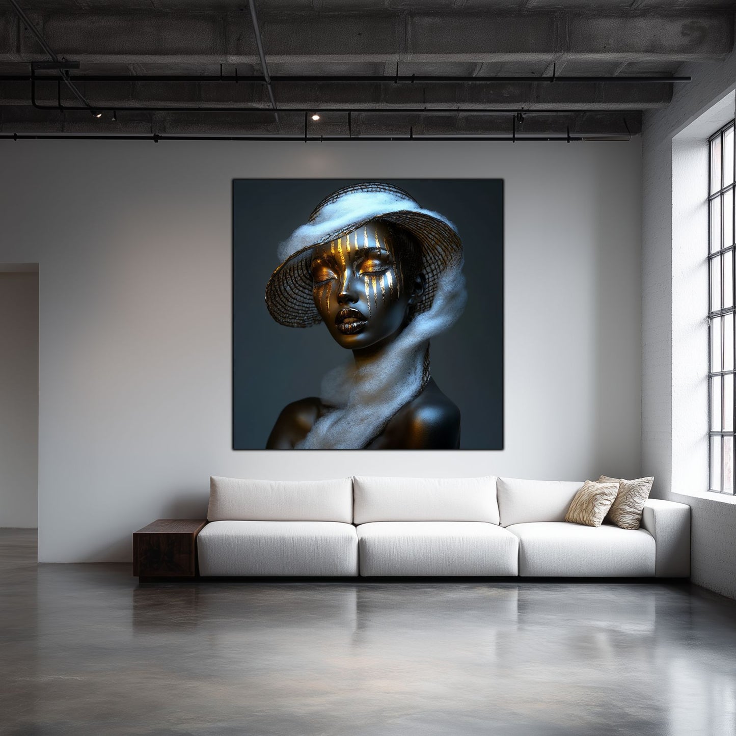 Dark White - Tablou Sticla Securizata - NO02