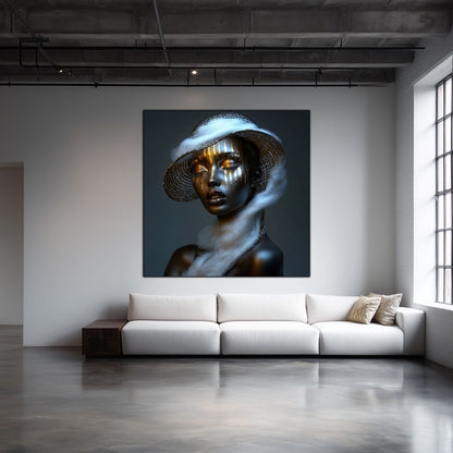 Dark White - Tablou Sticla Securizata - NO02