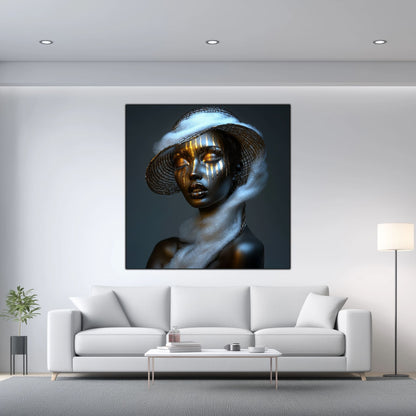 Dark White - Tablou Sticla Securizata - NO02