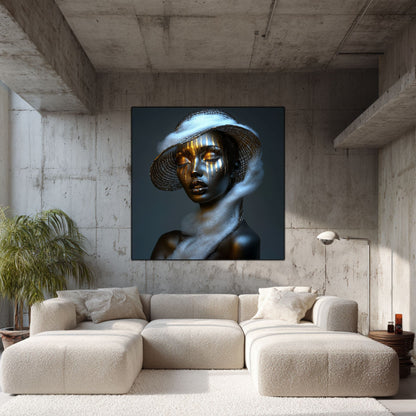 Dark White - Tablou Sticla Securizata - NO02