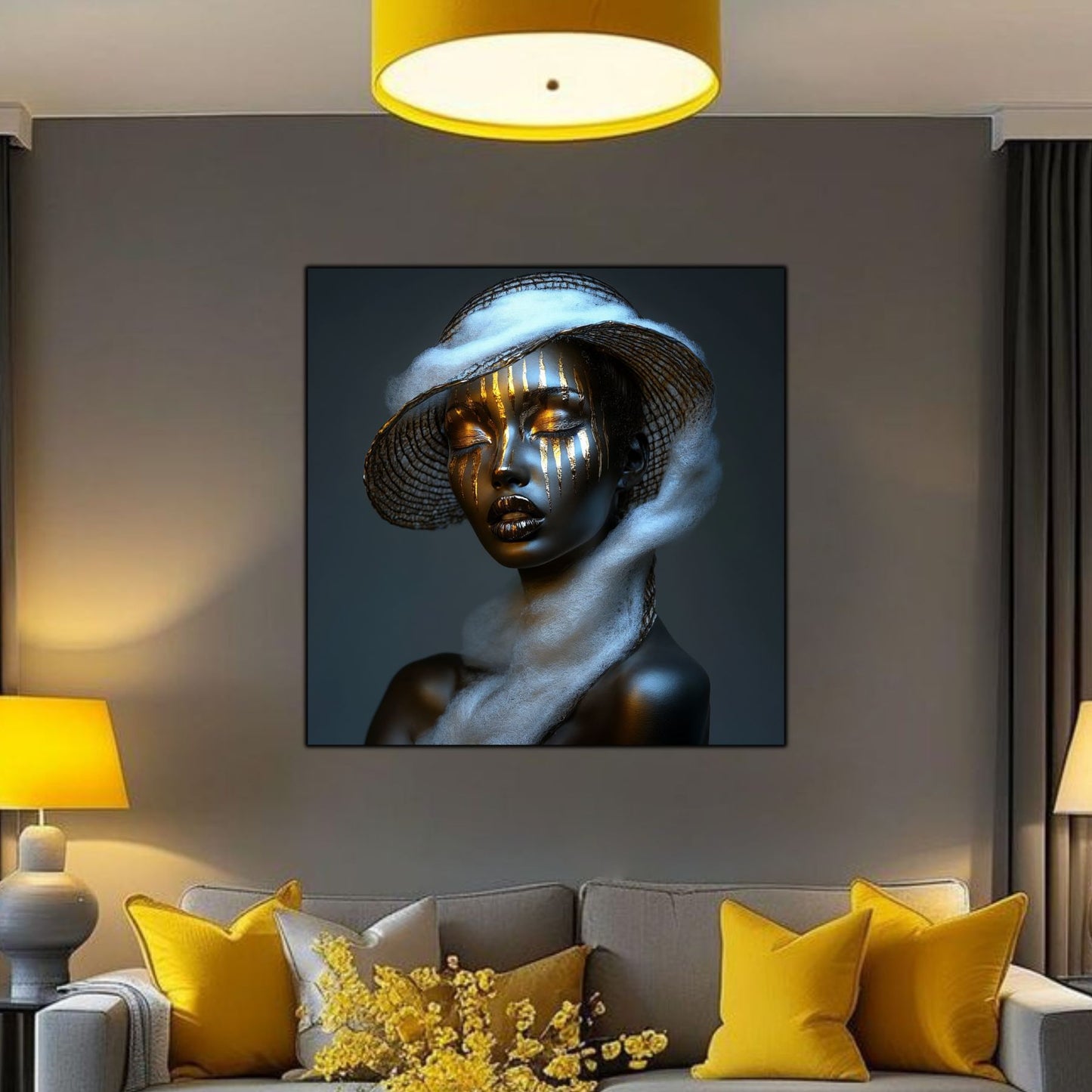 Dark White - Tablou Sticla Securizata - NO02