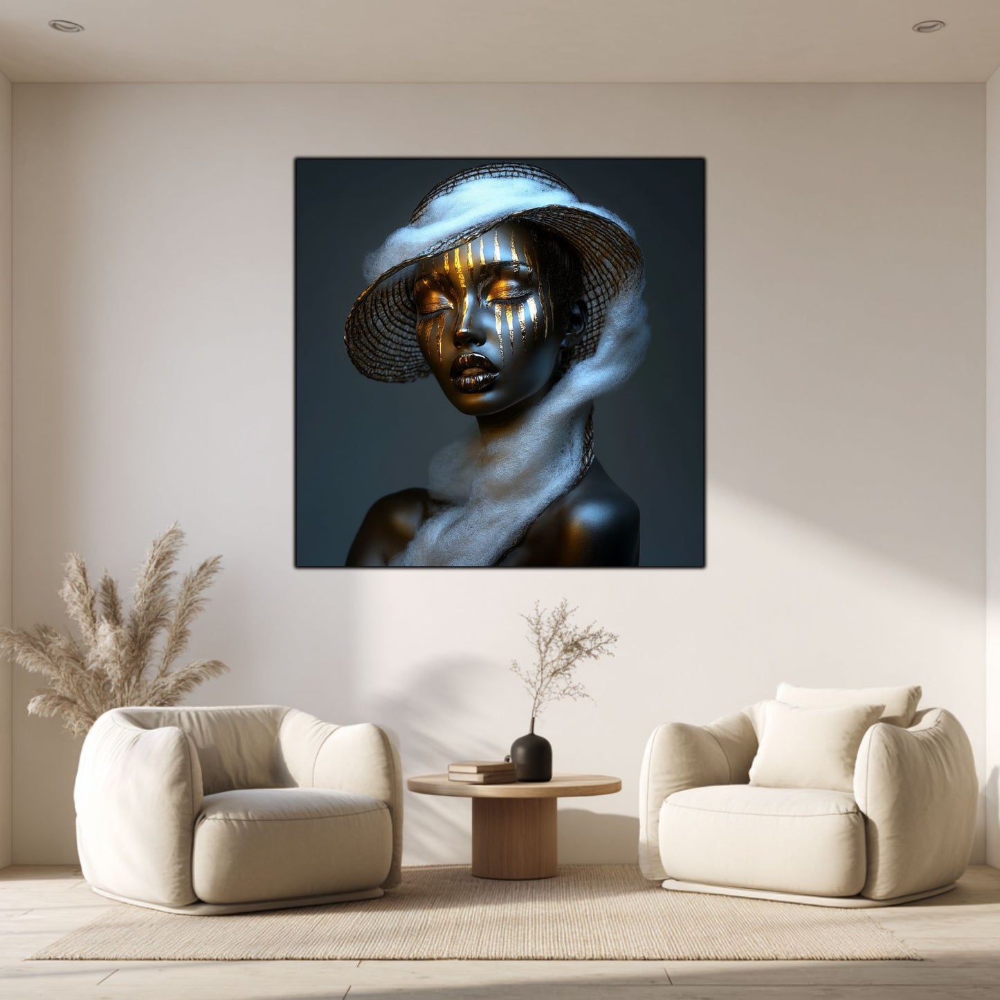 Dark White - Tablou Sticla Securizata - NO02