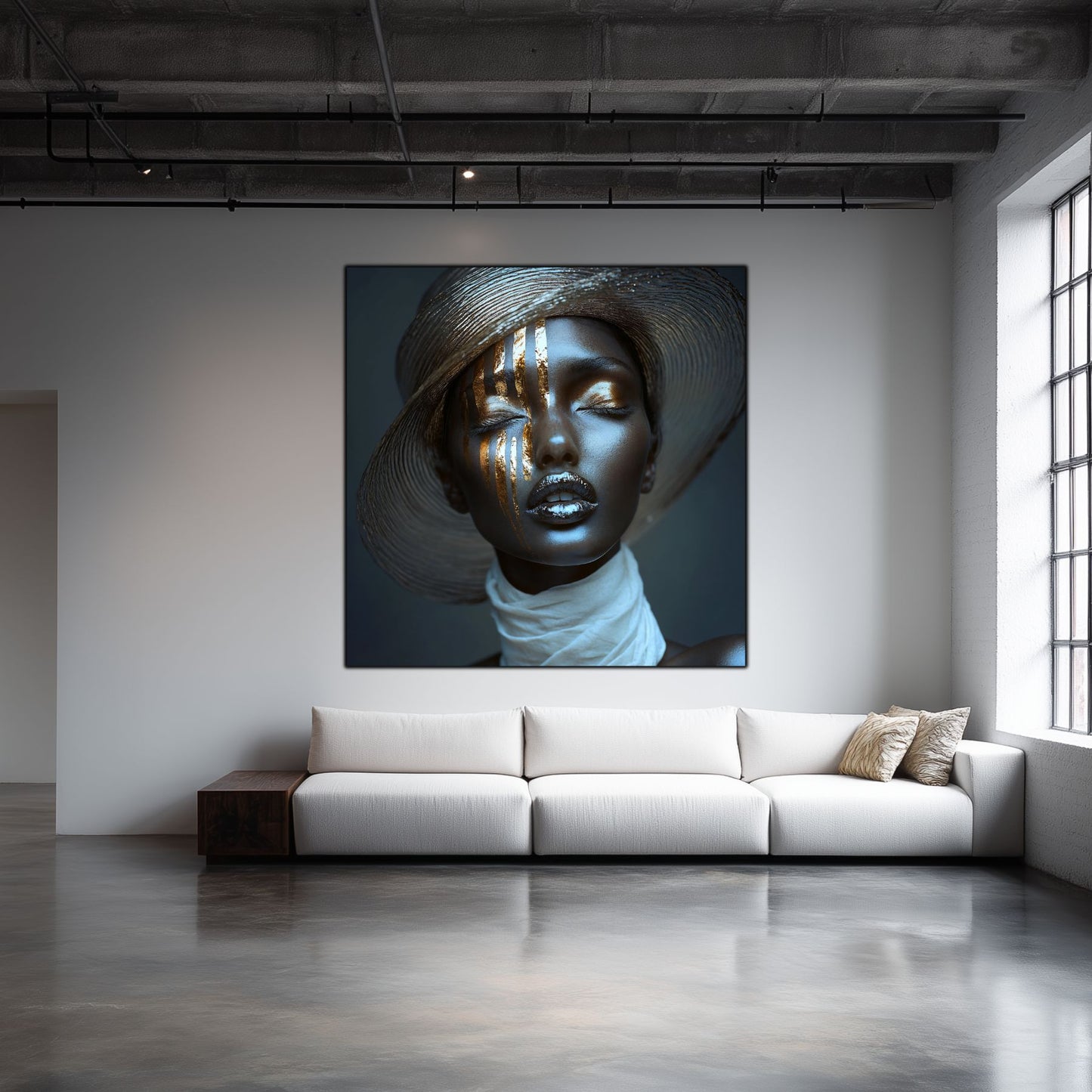 Dark White - Tablou Sticla Securizata - NO03