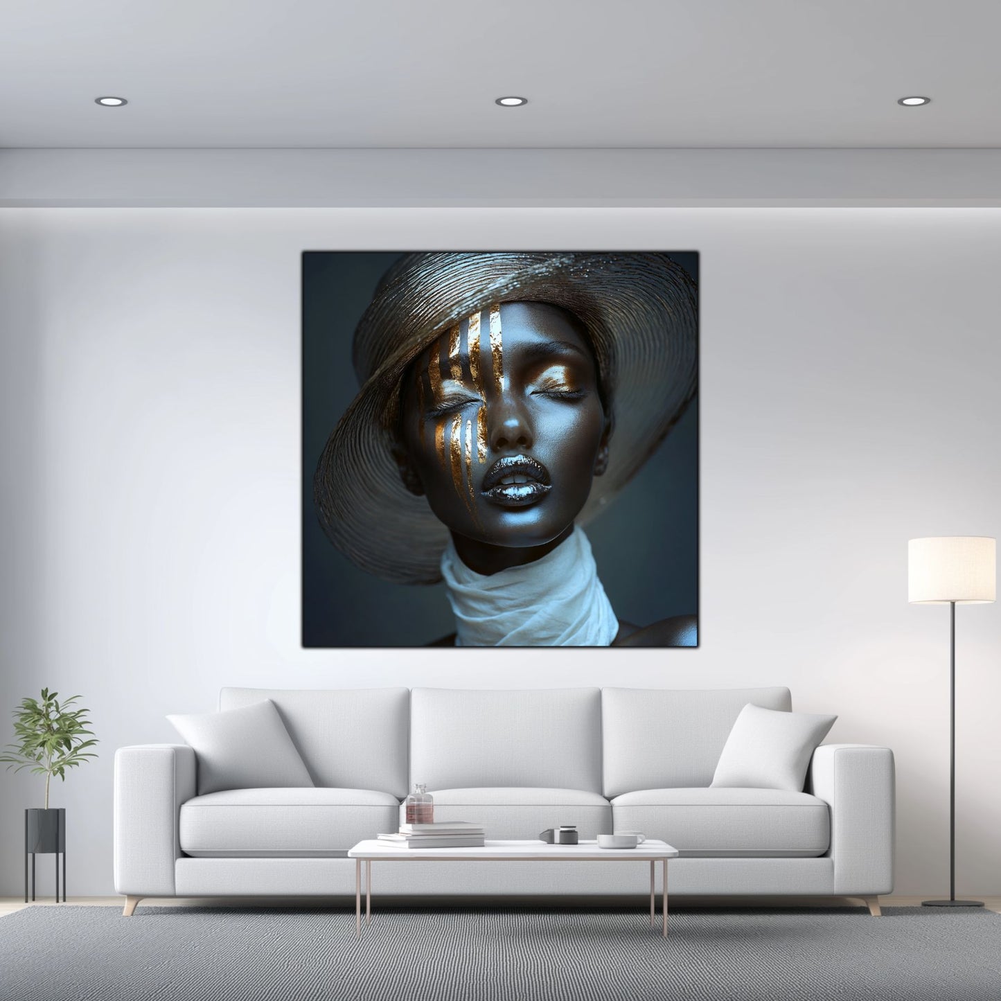 Dark White - Tablou Sticla Securizata - NO03