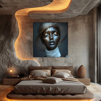 Dark White - Tablou Sticla Securizata - NO03