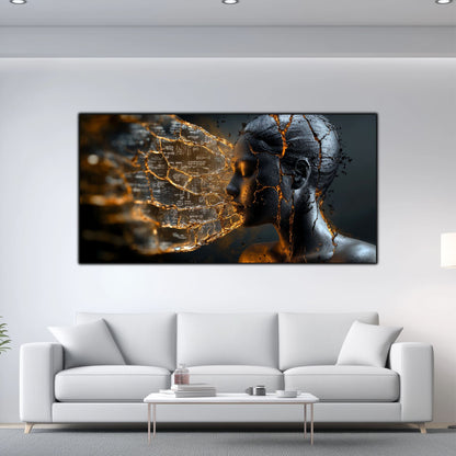 Tablou Sticla Securizata - Broken Mind 15