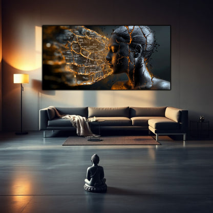 Tablou Sticla Securizata - Broken Mind 15