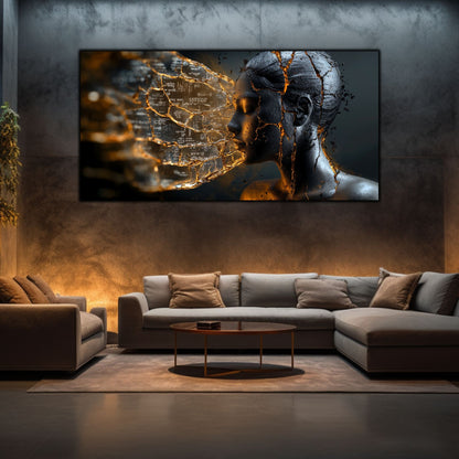 Tablou Sticla Securizata - Broken Mind 15