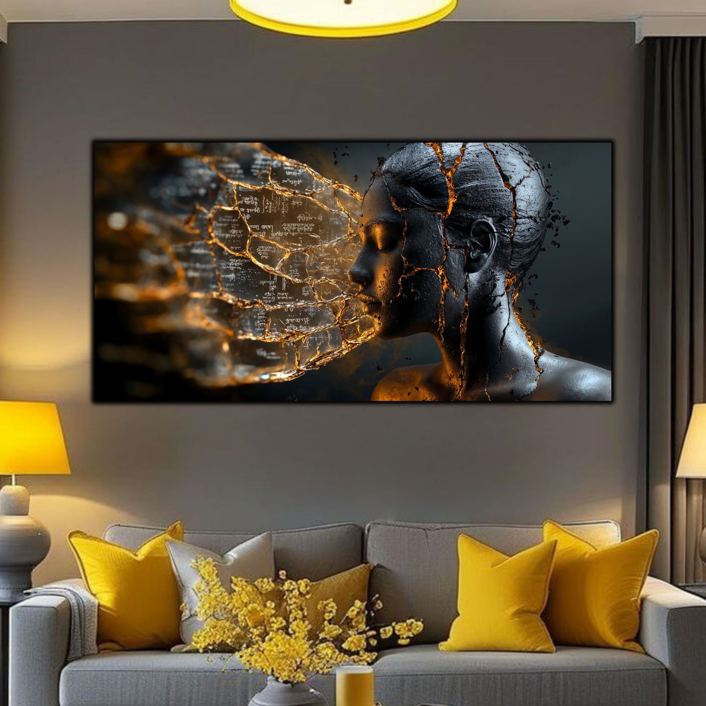 Tablou Sticla Securizata - Broken Mind 15