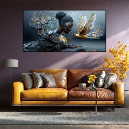 Tablou Sufragerie „Sufletul Toamnei” – Artă pe Sticlă în Culori Calde