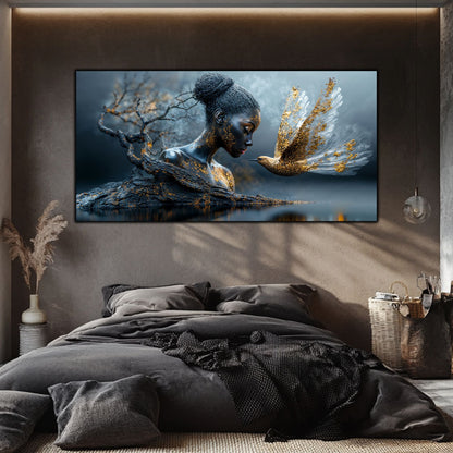 Tablou Sufragerie „Sufletul Toamnei” – Artă pe Sticlă în Culori Calde