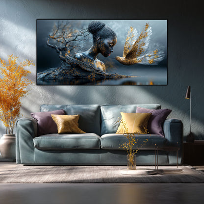 Tablou Sufragerie „Sufletul Toamnei” – Artă pe Sticlă în Culori Calde