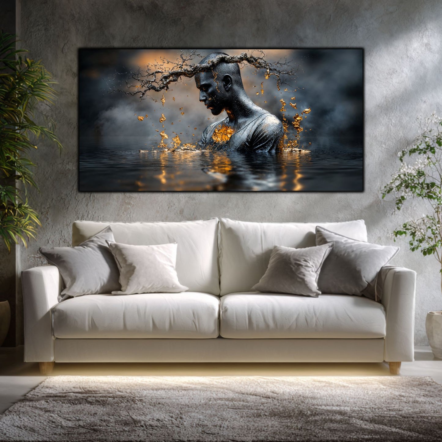 Tablou Sufragerie „Alchimia Tăcerii” – Artă Contemporană pe Sticlă