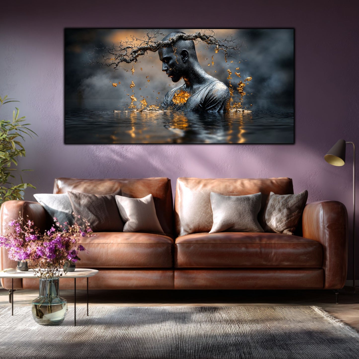 Tablou Sufragerie „Alchimia Tăcerii” – Artă Contemporană pe Sticlă