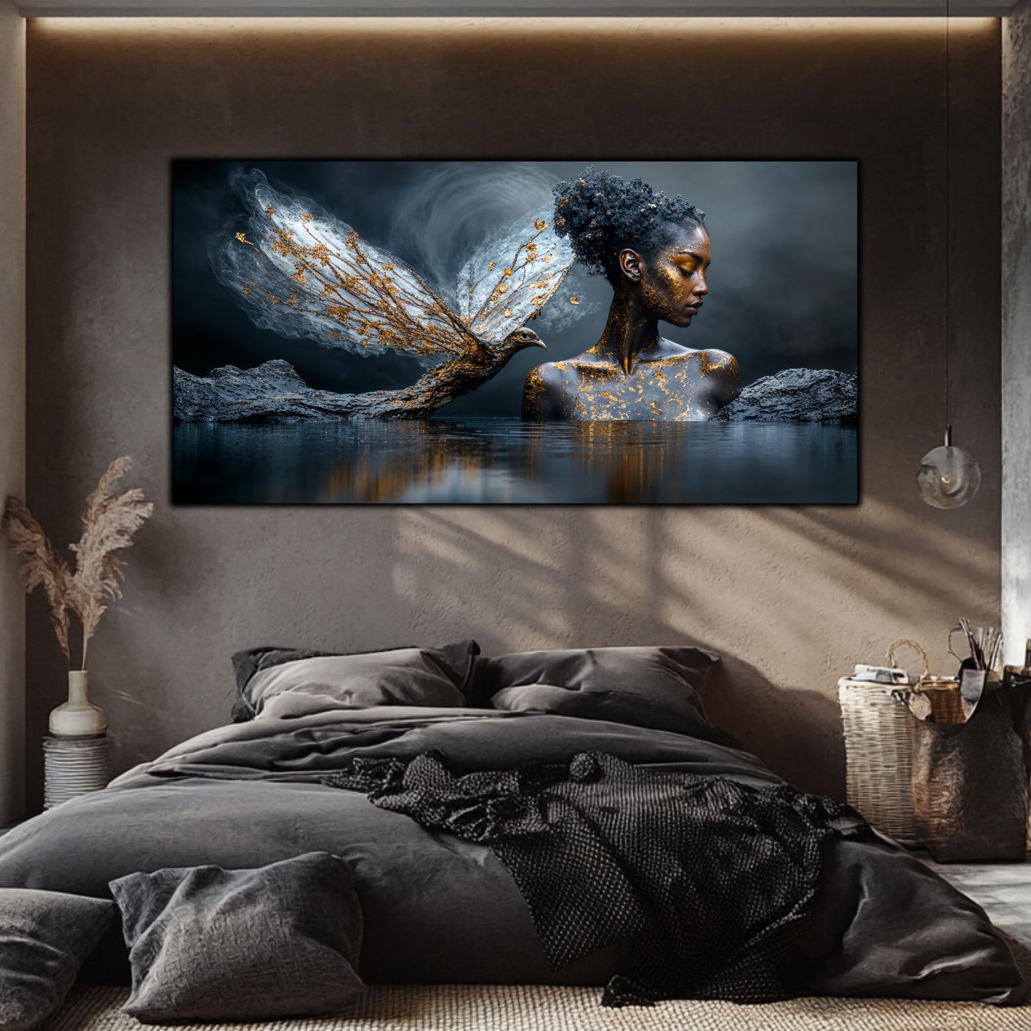 Tablou Sufragerie „Copacul Vieții” – Artă pe Sticlă Esență Cosmică