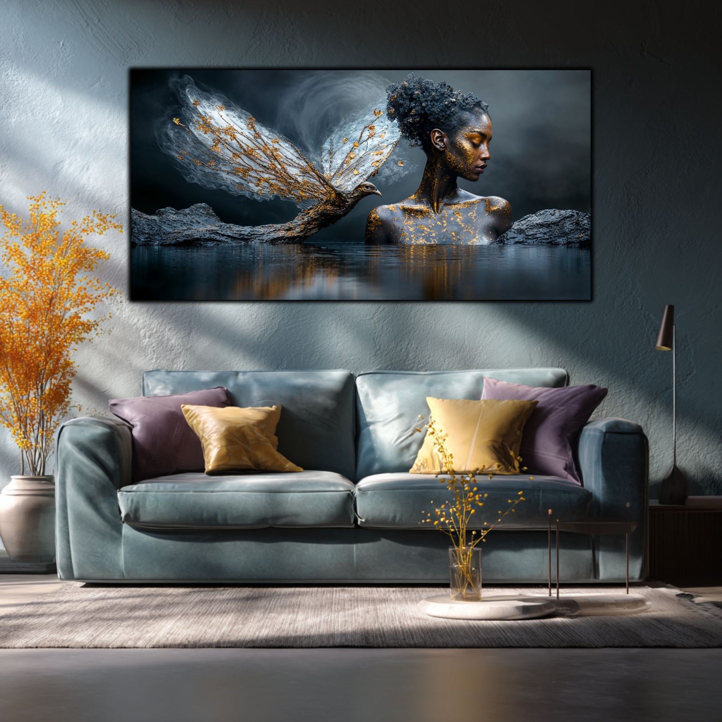 Tablou Sufragerie „Copacul Vieții” – Artă pe Sticlă Esență Cosmică