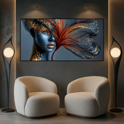 First Bloom – tablou modern pe sticlă care completează armonios un decor premium pentru living.