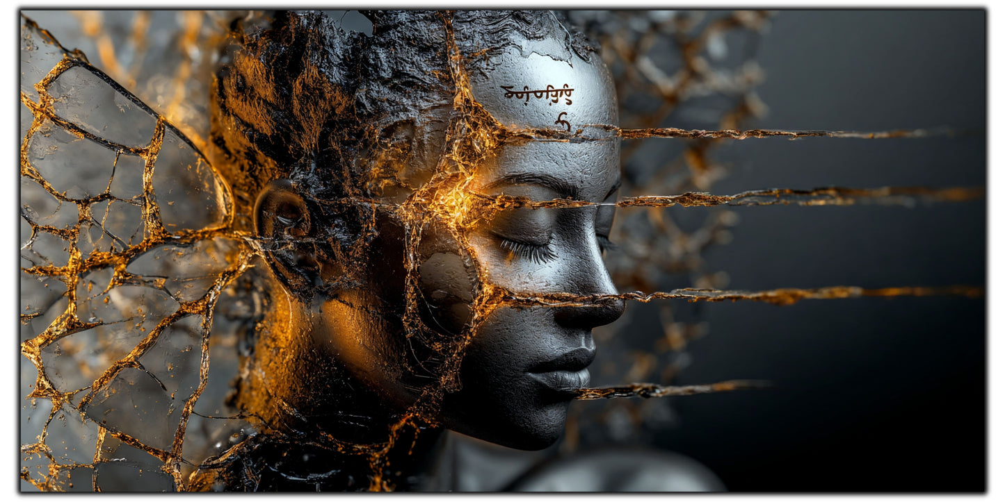 Tablou Sticla Securizata - Broken Mind 13