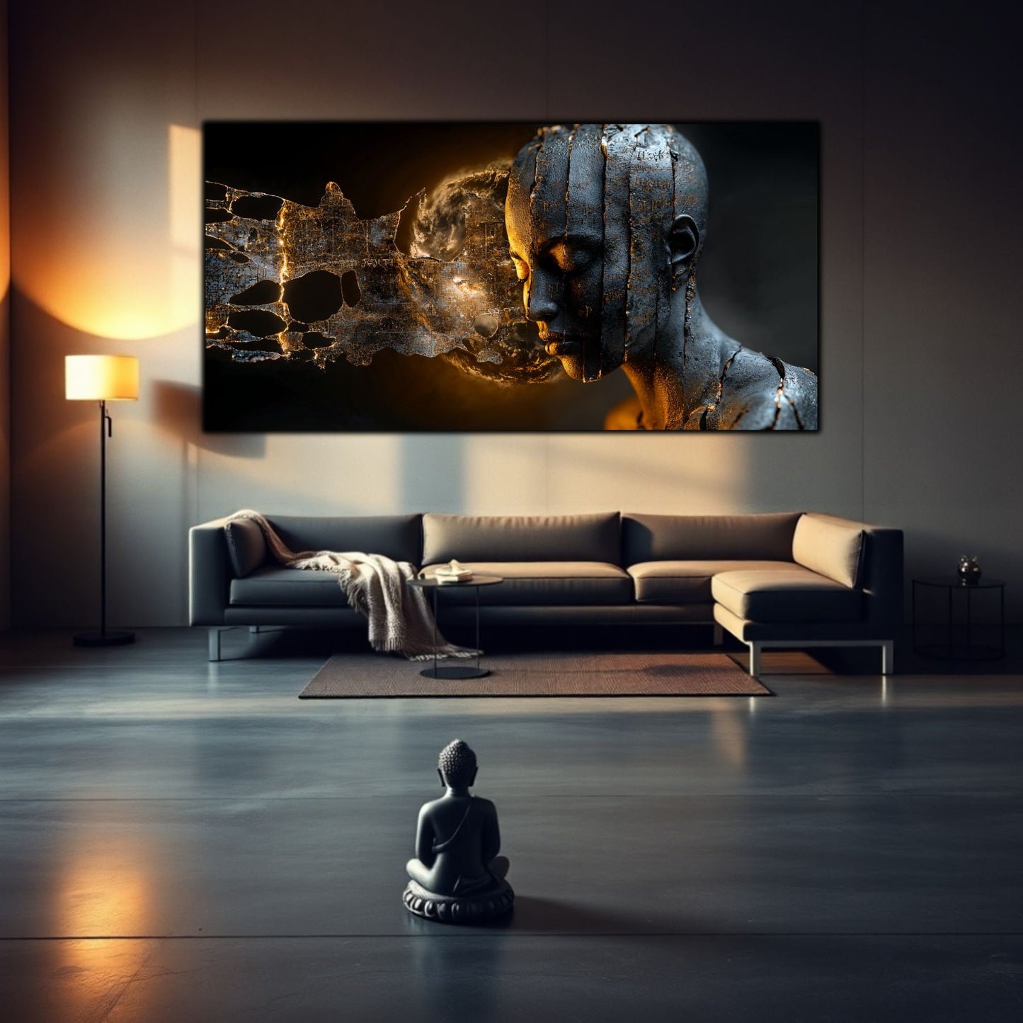 Tablou Sticla Securizata - Broken Mind 12