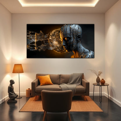 Tablou Sticla Securizata - Broken Mind 12