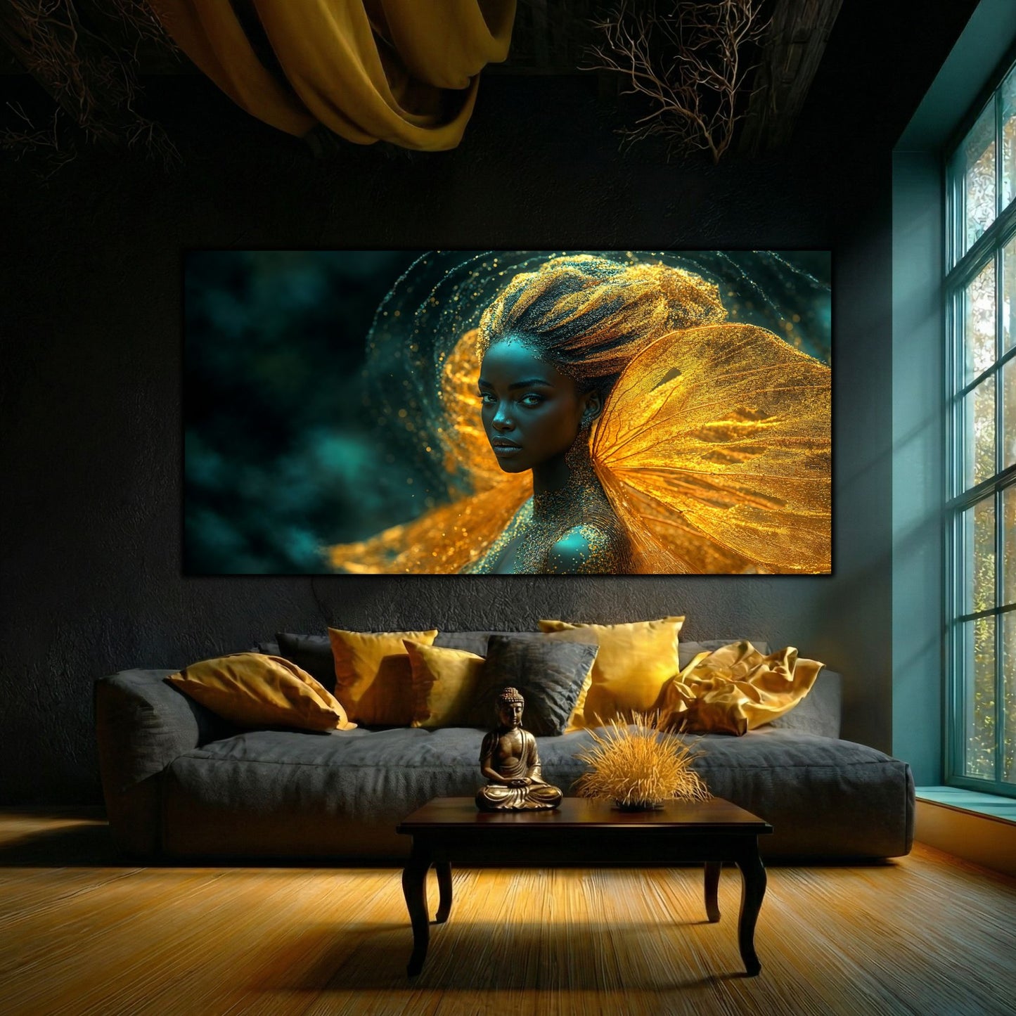 Tablou Abstract Modern „Privirea Adevărului” – Artă pe Sticlă cu Impact Vizual