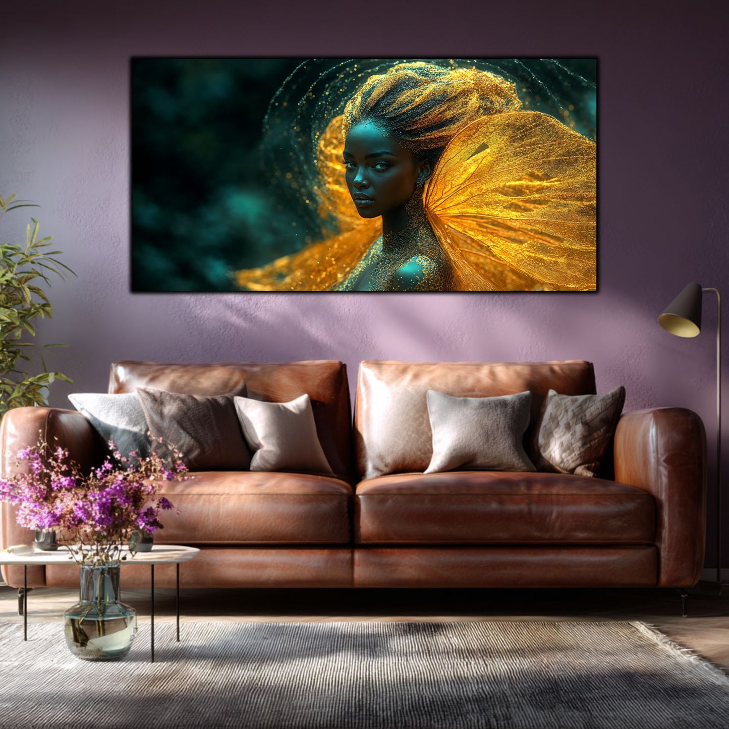 Tablou Abstract Modern „Privirea Adevărului” – Artă pe Sticlă cu Impact Vizual