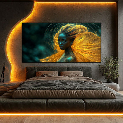 Tablou Abstract Modern „Privirea Adevărului” – Artă pe Sticlă cu Impact Vizual