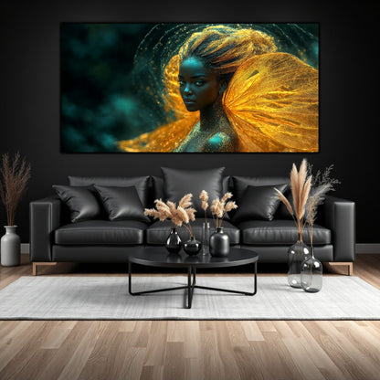 Tablou Abstract Modern „Privirea Adevărului” – Artă pe Sticlă cu Impact Vizual