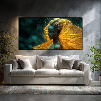 Tablou abstract modern Privirea Adevărului, artă pe sticlă securizată cu design captivant și detalii profunde, decor perete living modern de lux.