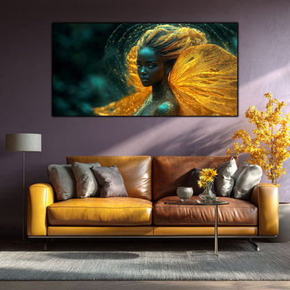 Tablou Abstract Modern „Privirea Adevărului” – Artă pe Sticlă cu Impact Vizual