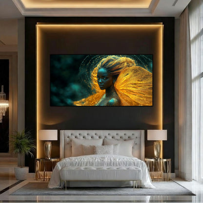 Tablou Abstract Modern „Privirea Adevărului” – Artă pe Sticlă cu Impact Vizual