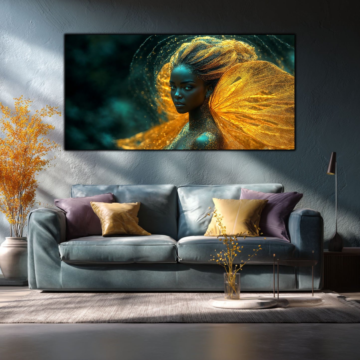 Tablou Abstract Modern „Privirea Adevărului” – Artă pe Sticlă cu Impact Vizual