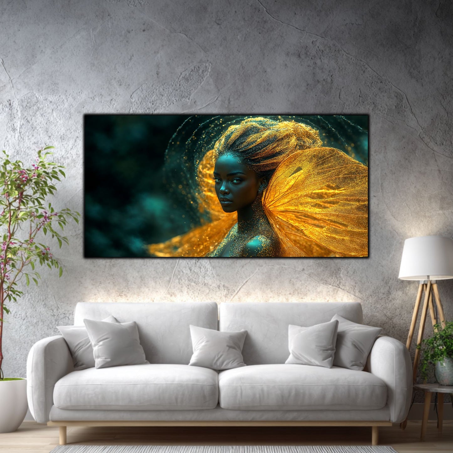 Tablou Abstract Modern „Privirea Adevărului” – Artă pe Sticlă cu Impact Vizual