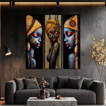 Set Modern de 3 Tablouri pe Sticla Securizata - Decor Elegant pt Living