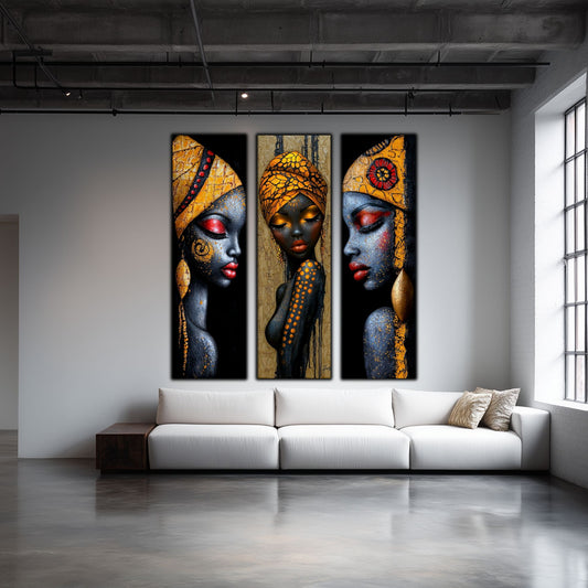 Set Modern de 3 Tablouri pe Sticla Securizata - Decor Elegant pt Living