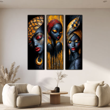 Set Modern de 3 Tablouri pe Sticla Securizata - Decor Elegant pt Living