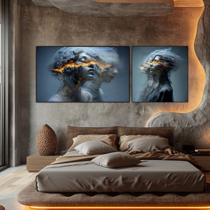 Set 2 Tablouri Decorative Premium - „Fractured Dream” - No17