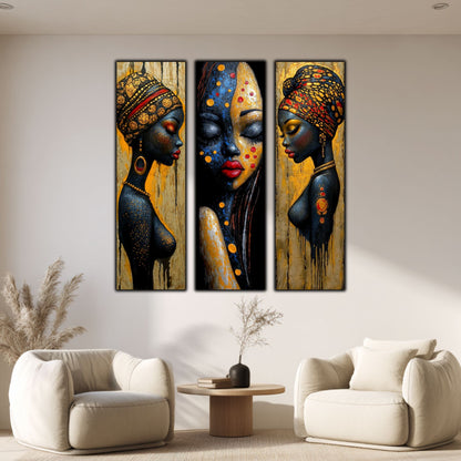 Set Modern de 3 Tablouri pe Sticla Securizata - Decor Elegant pt Living