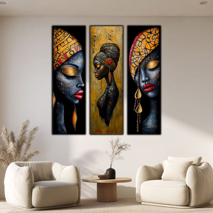 Set Modern de 3 Tablouri pe Sticla Securizata - Decor Elegant pt Living