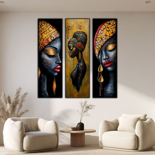 Set Modern de 3 Tablouri pe Sticla Securizata - Decor Elegant pt Living