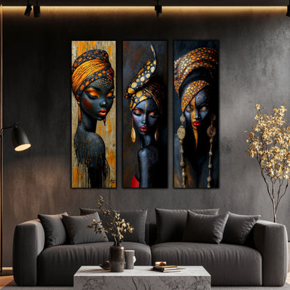 Set Modern de 3 Tablouri pe Sticla Securizata - Decor Elegant pt Living